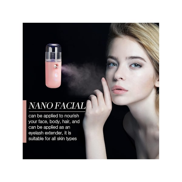 Förpackning Nano Ansiktsspray 30ml Mini Portabel Ansiktsfuktare USB Uppladdningsbar Handhållen Hudvårdsmaskin för H YEMAESRE