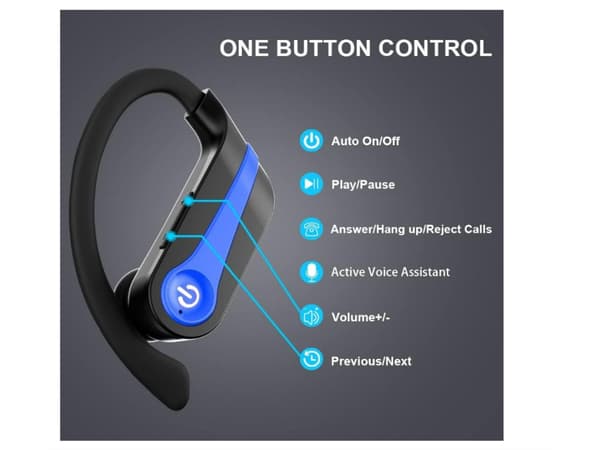 Brusreducerande Bluetooth-hörlurar med bas, svarta