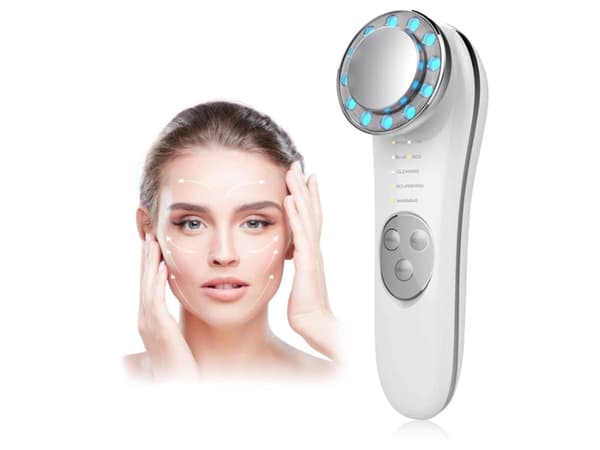 Es-1022 7 i 1 Ansiktsmassageapparat Vit