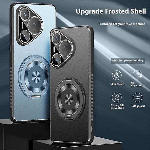 Skal för Huawei Pura 70 Pro/70 Pro Plus(+) PC + TPU Matt Ställ Baksida Telefonskal med Linsskydd