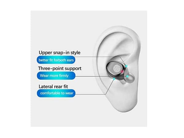 Svarta Bluetooth TWS Hörlurar