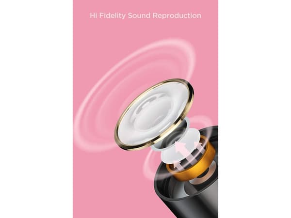 Snygga True Wireless Hörlurar Speltid Timmar Bluetooth Rosa