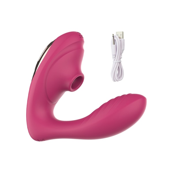 Multiläges Bärbar Vattentät Sugande Vibrator för Kvinnor (Röd)