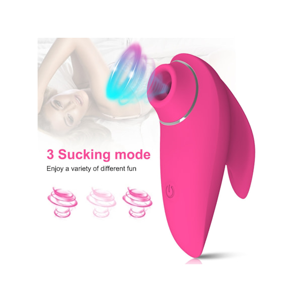Kraftfull Sugvibrator, Nippel Klitoris Vakuumstimulator, Kvinnlig Masturbator (Svart)