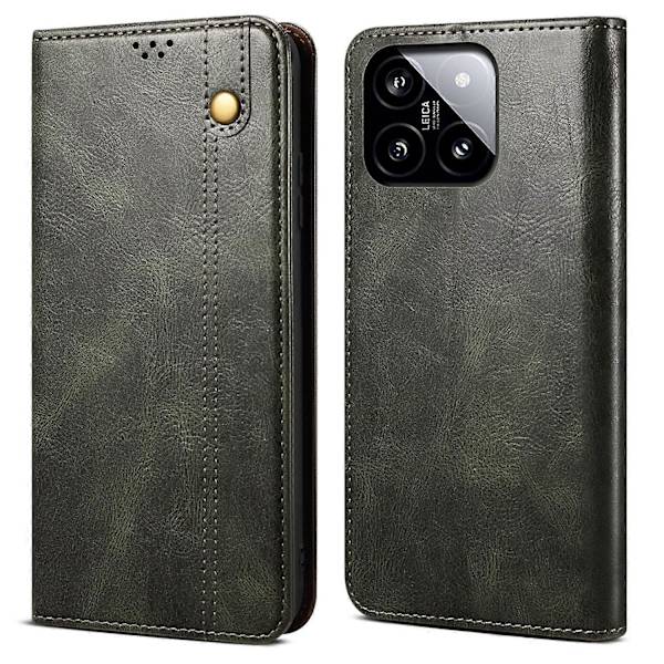 För Xiaomi 14 Fodral PU Läder Plånboksfodral Anti-Repor Stötfångare Fodral