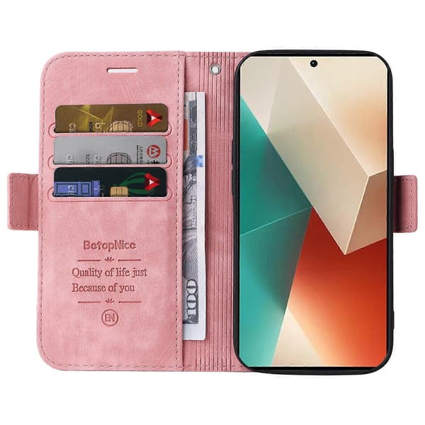 Läderfodral med tryck för Xiaomi Redmi Note 13 5G
