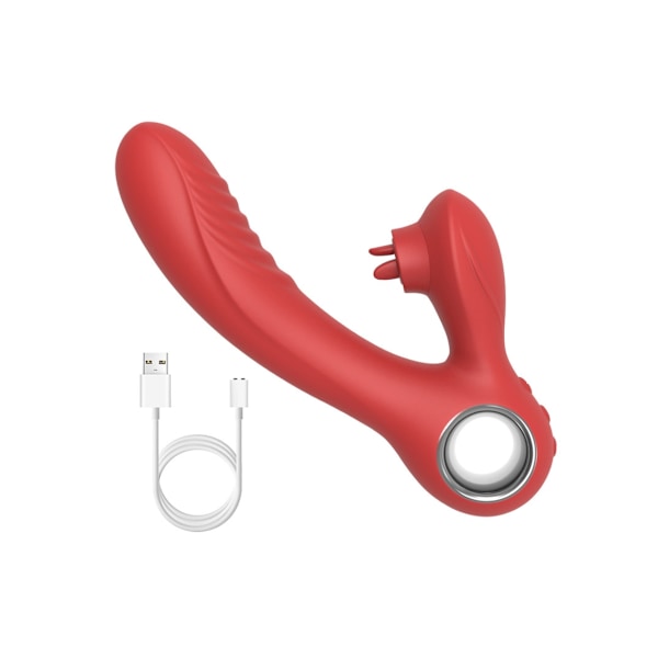 Multifrekvens Tungmassage Vibrator för Kvinnor (Röd)
