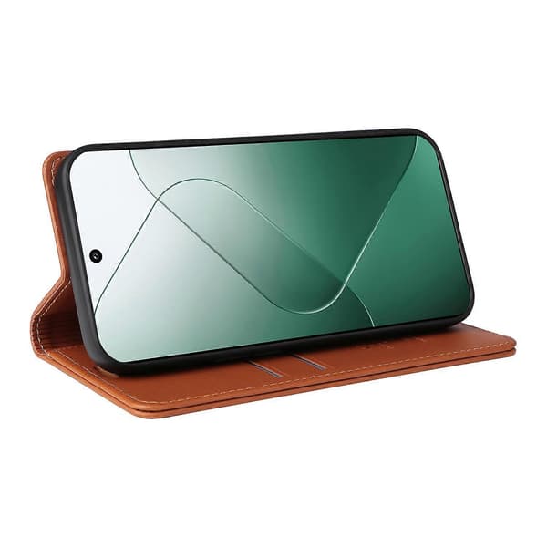 Anti-fall PU läderfodral för Xiaomi 14 med plånboksdesign