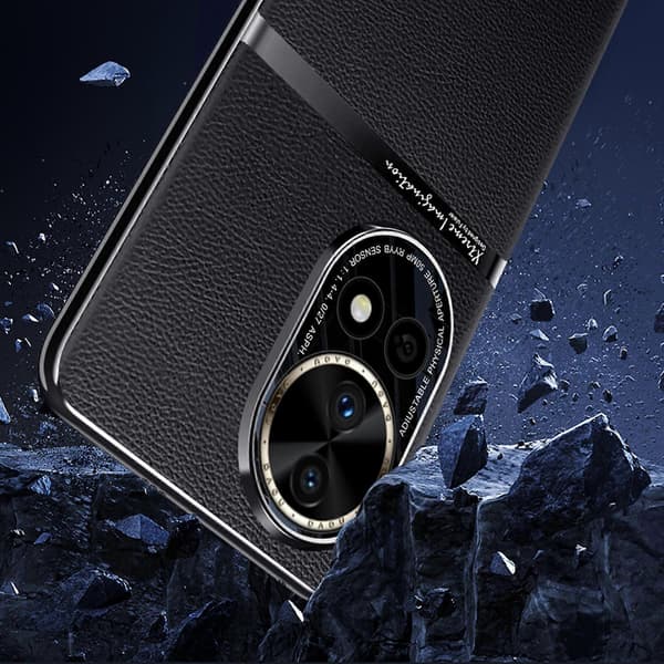 Til Huawei nova 12 Pro 5G Etui PU Læderbelagt Akryl + PC Telefon Etui