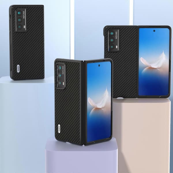 Anti-ripe karbonfibertekstur telefondeksel for Honor Magic Vs2 5G