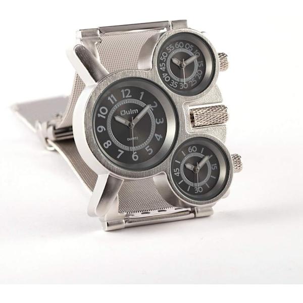 1167 Herrklocka Toppmärke Multifunktion 3-Movt Quartz Stål Armbandsur
