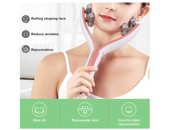Sx-818 Ems Ansigtsmassager til fuld kropsslankning Reducerer dobbelthage, hvid
