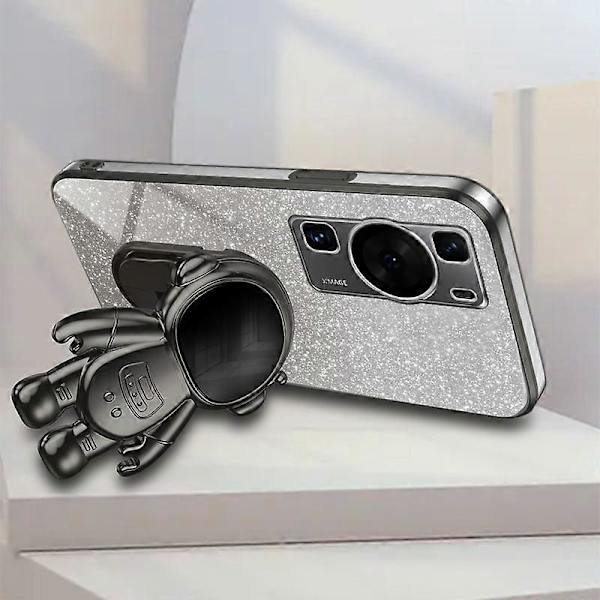 För Huawei P60 Astronaut Ställ Glitter Pulver Mobilskal PC+TPU Fodral