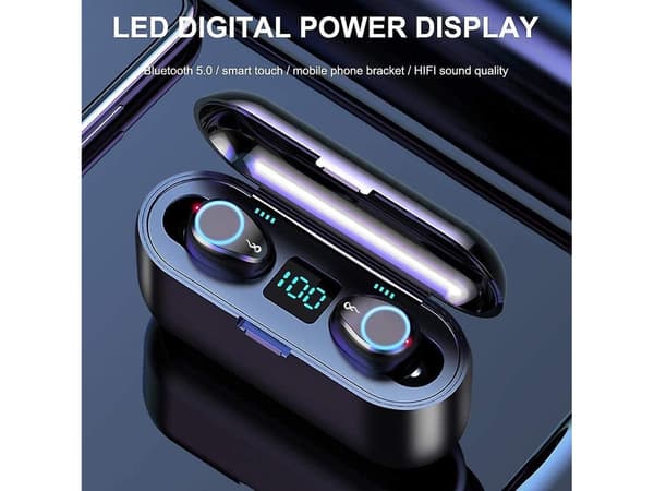 TWS Touchless Intense Intra Power Bluetooth Hörlurar Svart