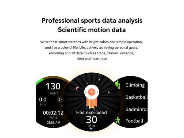 Smartwatches Fitness Tracker Brugerdefineret Urskive Sort