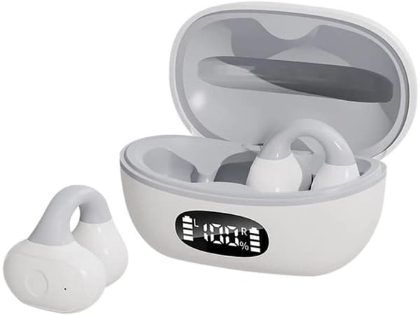 Benlednings Stereo Bluetooth Hörlurar Grå