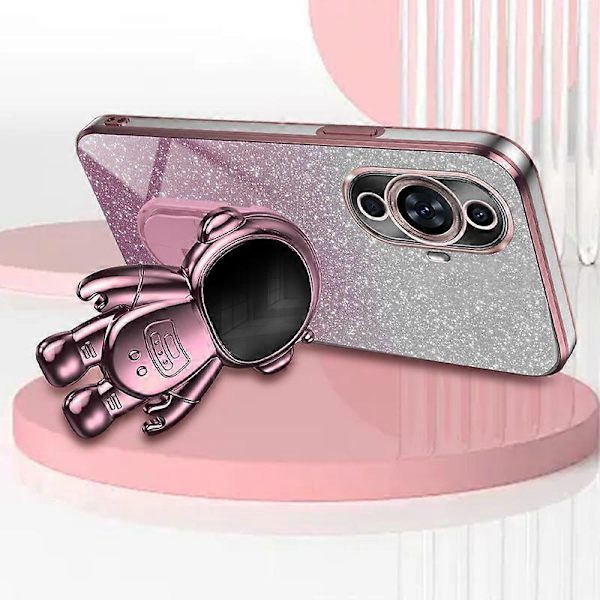Skal för Huawei nova 11, Astronaut Kickstand Elektroplätering PC+TPU