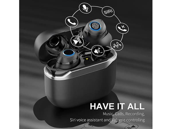 In-Ear Hörlurar Utan Laddning USB-C Bluetooth Svart
