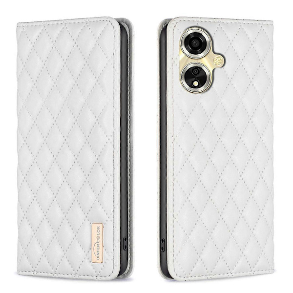 Style-16 Mobilskal för Oppo A59 5G med Korthållare Rombmönstrad Design