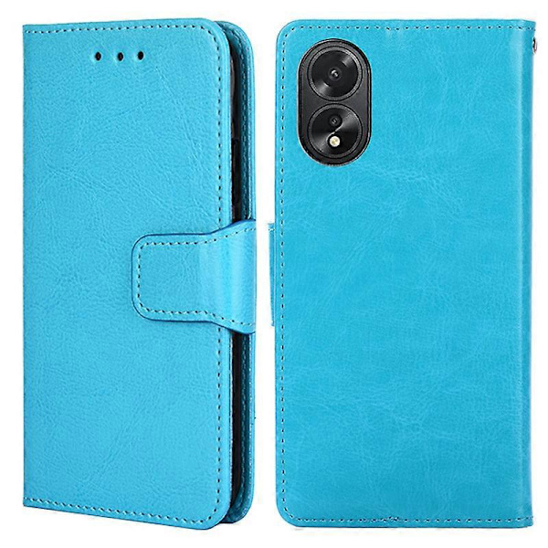 Reptåligt TPU+PU Läder Ställ Telefonfodral för OPPO A38 4G / A18 4G, Plånboksdesign