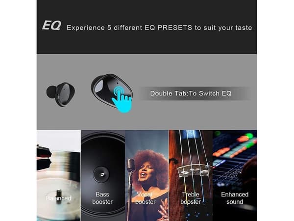 Solid Bass Trådlösa In-Ear Bluetooth Hörlurar Vit