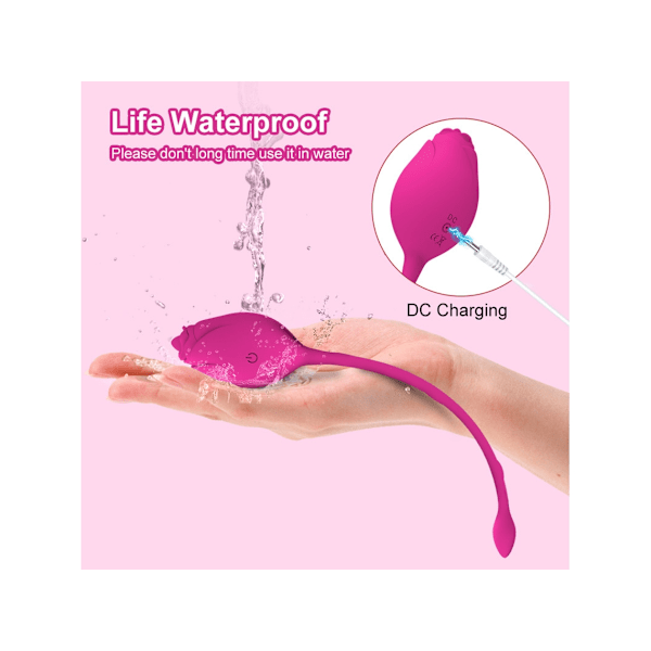 10 Lägen Ros Hopp Ägg Trådlös Fjärrkontroll Vibrator (Lila)