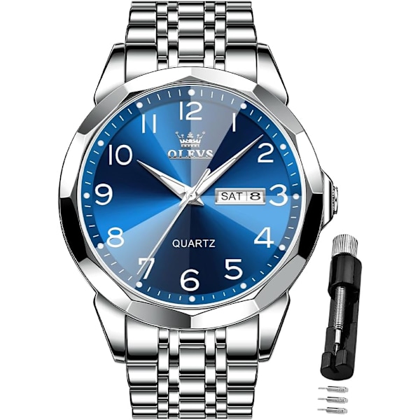 Herrklocka Minimalistisk Affärsklocka Analog Quartz Rostfritt Stål Vattentät Självlysande Klassisk Datum Lättläst Lyxig Casual Herrarmbandsur