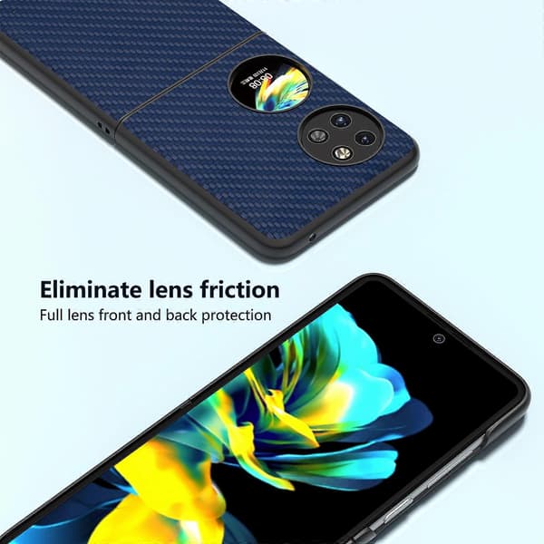 För Huawei P60 Pocket Mobilskal Kolfibertextur Anti-Rep