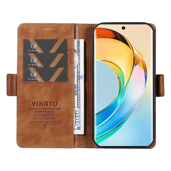 Honor X9b 5G/Magic6 Lite 5G Lychee Textur Läder Telefonskal