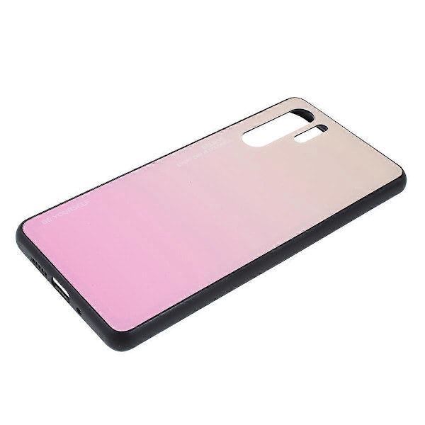 För Huawei P30 Pro Gradient Glas + PC + TPU Hybrid Skal