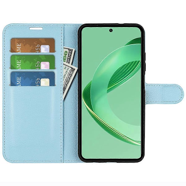 För Huawei nova 11 SE Läderfodral Litchi Textur Ställ Telefon Plånboksfodral