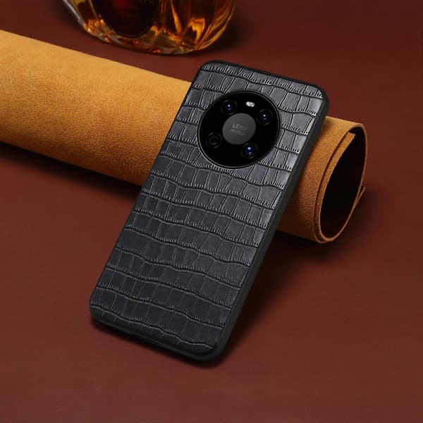 För Huawei Mate 40 Mobilskal Krokodiltextur Läder+TPU+PC Baksida