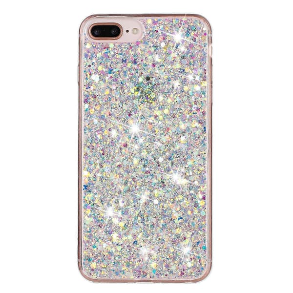 Til iPhone 6 Plus/7 Plus/8 Plus 5.5 tommer Glitterpulver Dekor Telefon Cover Epoxy TPU Telefon Case