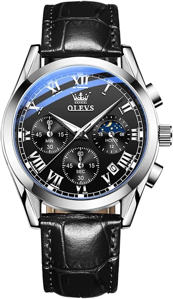 ure Vandtætte læderure Quartz ure med dag dato, gaver