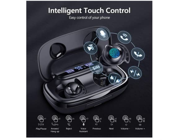 Playtime Djup Bas Brusreducering Bluetooth Vattentäta Hörlurar Svart