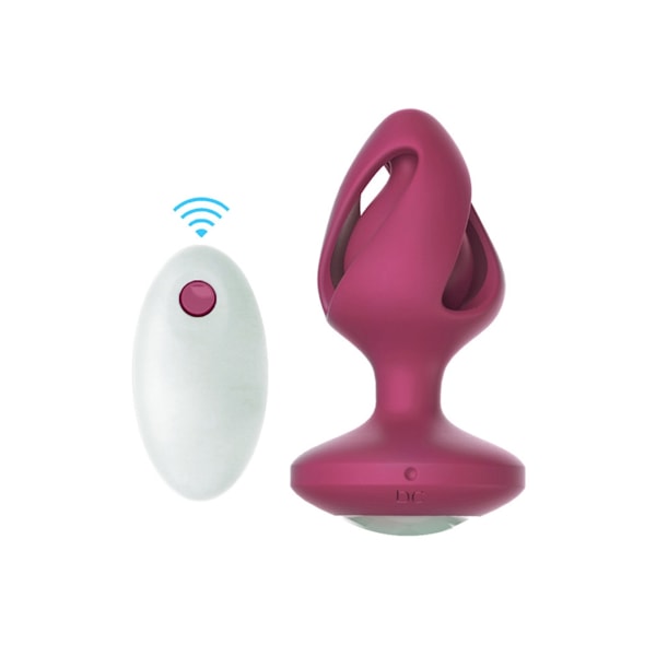Fjärrkontrollerad Analvibrator med 10 Vibrationslägen för Vuxna (Rosaröd)