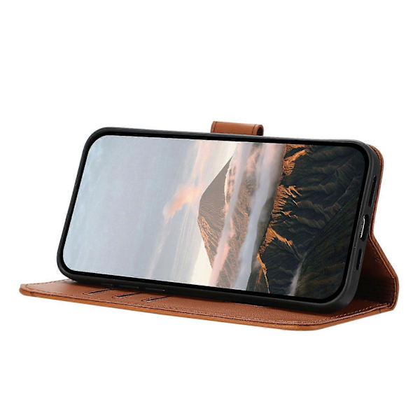 Läderfodral med triangeltryck och snodd för Motorola Edge 50 Fusion 5G