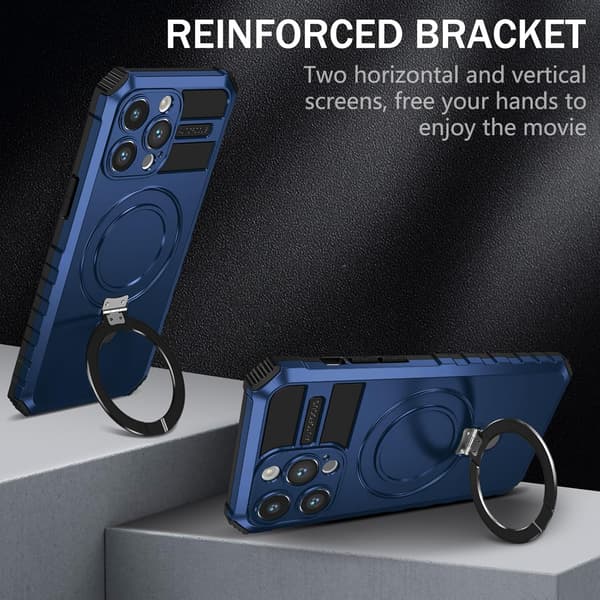 Telefoncover - iPhone 15 Plus/iPhone 14 Plus - Stødsikkert - Magnetisk - Blå Blue iPhone 15 Plus/iPhone 14 Plus