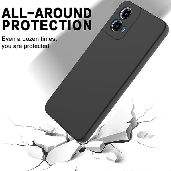 Flytande silikonfodral med fiberglasfoder för Motorola Moto G34 5G