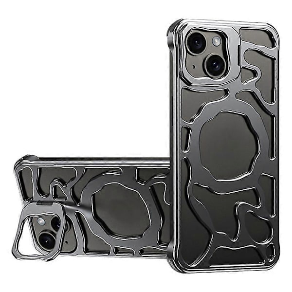 Auspicious Cloud-serien för iPhone 13 Fodral Magnetiskt ihåligt fäste i aluminiumlegering