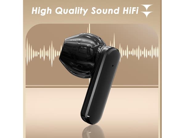 Trådlösa Hörlurar Touch Hifi Stereo Ljud Samtal Tyg Bluetooth Vit