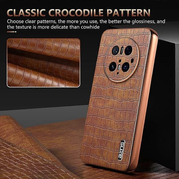 Til Huawei Mate 70 Pro/70 Pro Plus(+) Etui Elektroplettering Krokodille Tekstur PU+TPU Telefon Etui