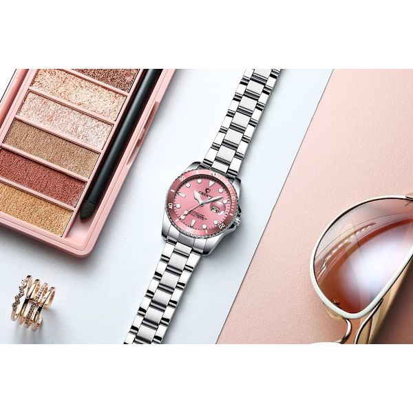 Damklocka Klassiskt Armband Rostfritt Stål Mesh Minimalistisk Enkel Slim Tunn Casual Klänning Vattentät Quartz Analog Klocka Dam Kvinnliga Armbandsur