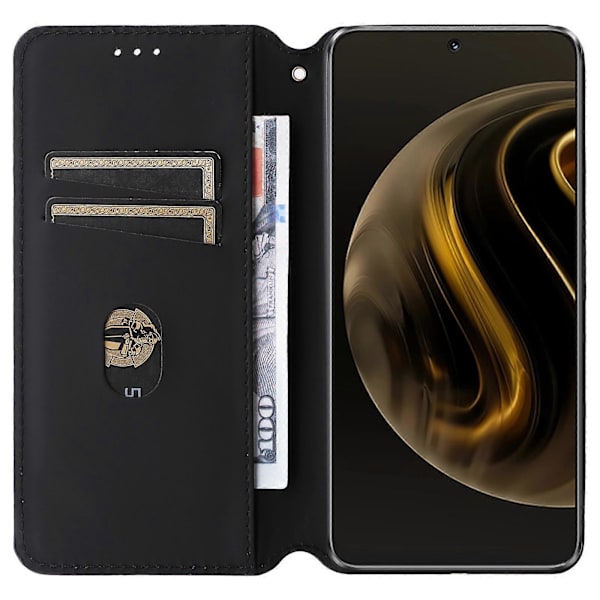 Fodral för Huawei nova 12i 4G/ Enjoy 70 Pro, rombmönstrat PU-läder, magnetisk stängning