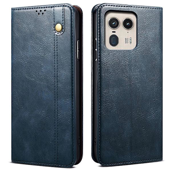 Flipfodral i vaxig hästtextur läder för Motorola Edge 50 Ultra 5G / Moto X50 Ultra 5G