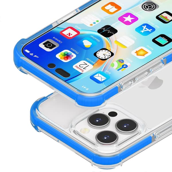 iPhone 16 Pro TPU+TPE+PC Kirkas Puhelinkotelo Puhelimen Suojus