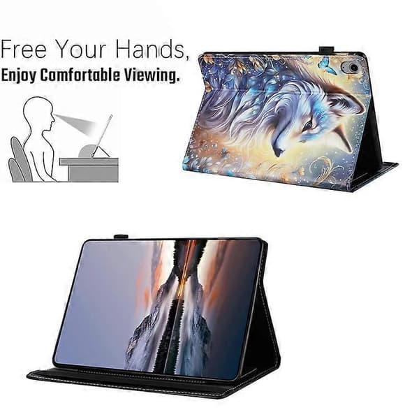 Læder Tablet Case Kompatibel med iPad 10.9 (2022) med Kortholder og Auto Sleep/Wake