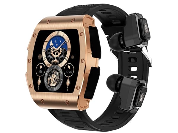 Smartwatch Tws 2 i 1 Bluetooth Opkald Blodiltmåling Multi-sports Modes Sundhed Sort