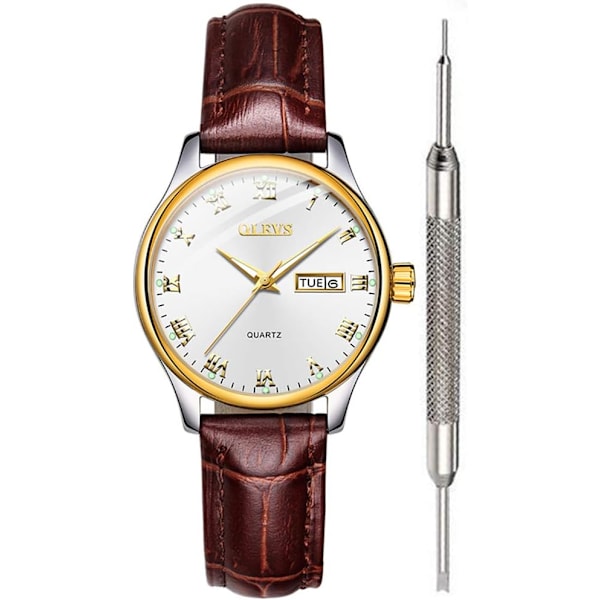 Klocka för män, rostfritt stål, businessklocka, analog kvartsklocka för män, stor, vattentät, lysande klassisk armbandsur.