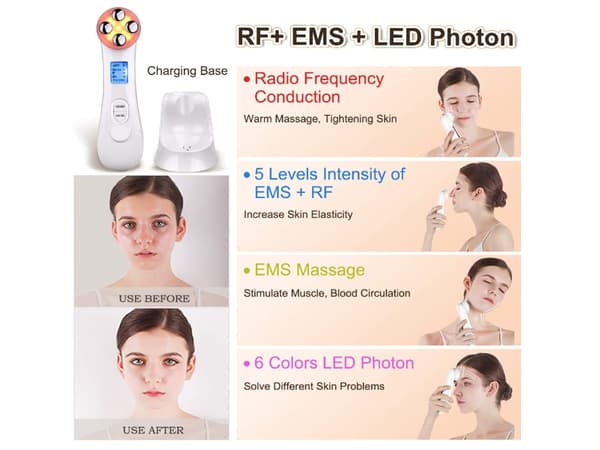 Lsm-M001 Ansigtsmassager Hvid